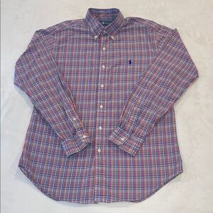 Polo by Ralph Lauren Red Blue Plaid Button-Down Shirt